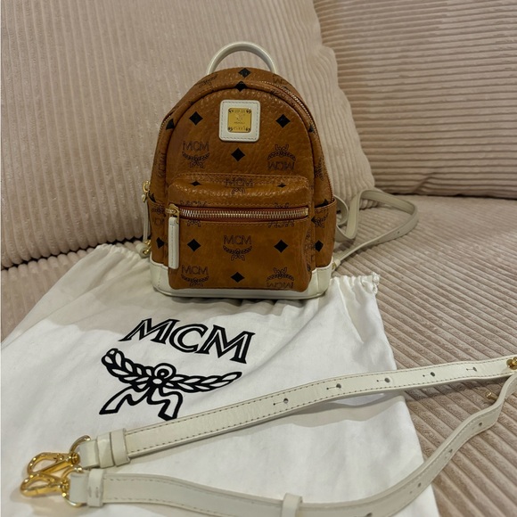 MCM
Visetos Side Stud X-Mini Backpack Cognac White - Picture 1 of 5